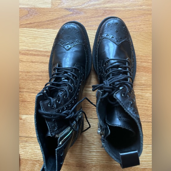 New DOLCE & GABBANA Siracusa Leather Boots Shoes Black Size 7/ UK6 main image 5